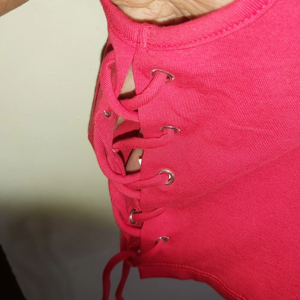 Ambiance Laced-up Side, Corset Girls Tank Top - Picture 7 of 8